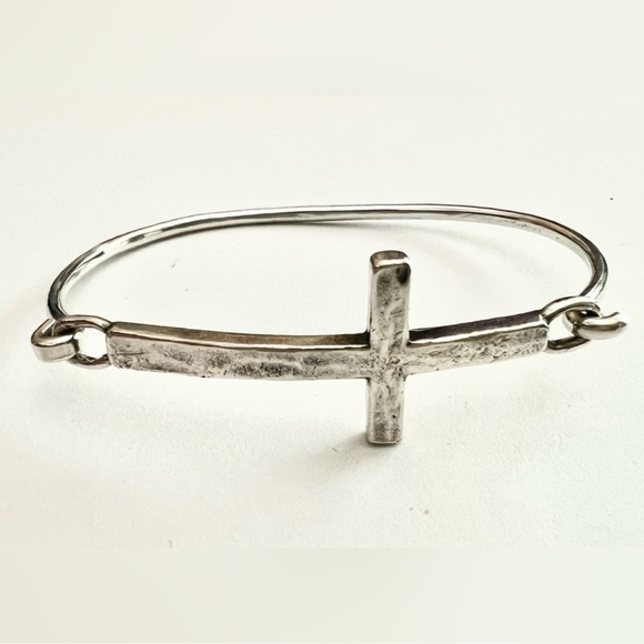 James Avery BLESSED & CROSS hook on style soft hammered bracelets - Picture 4 of 12